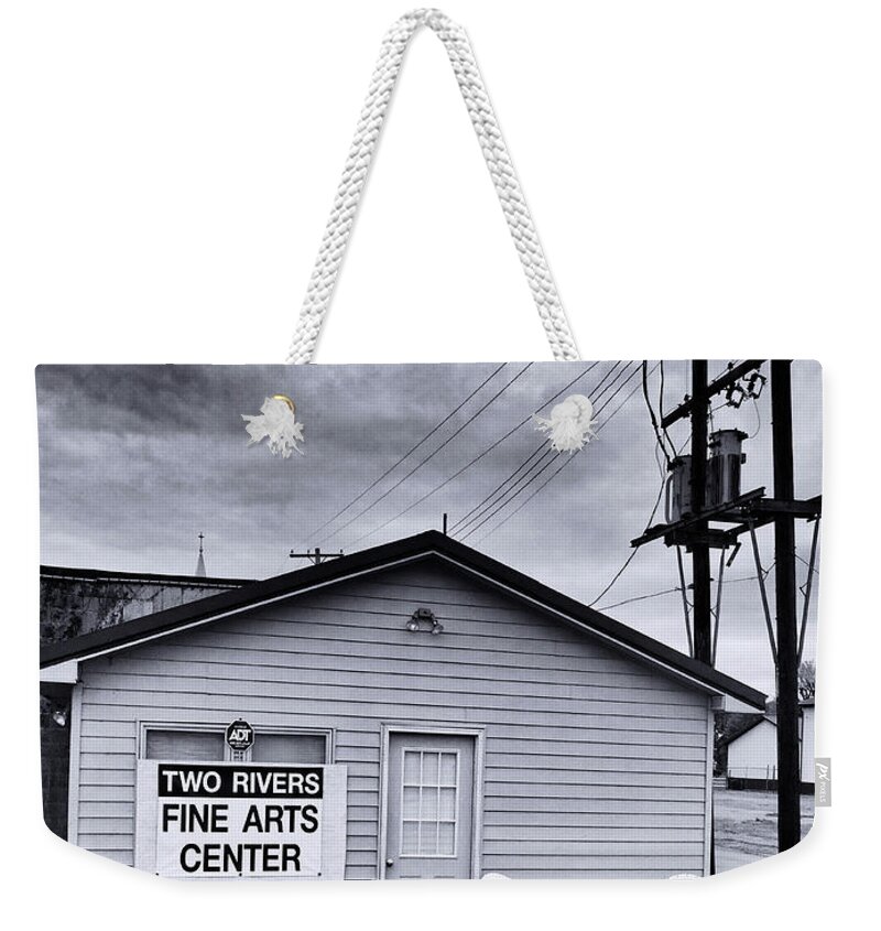 Two Rivers Fine Arts Center Weekender Tote Bag featuring the photograph Fine Arts Center by Dominic Piperata