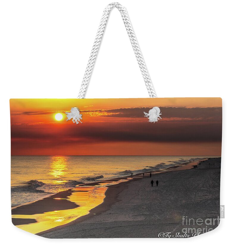 Sunset Weekender Tote Bag featuring the photograph Fire in the Sky by Ty Shults