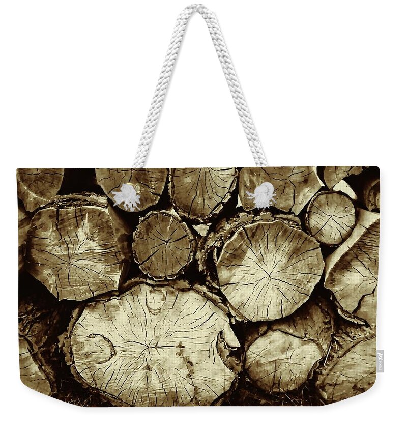 Firewood Weekender Tote Bag featuring the photograph Firewood by Robert Bissett