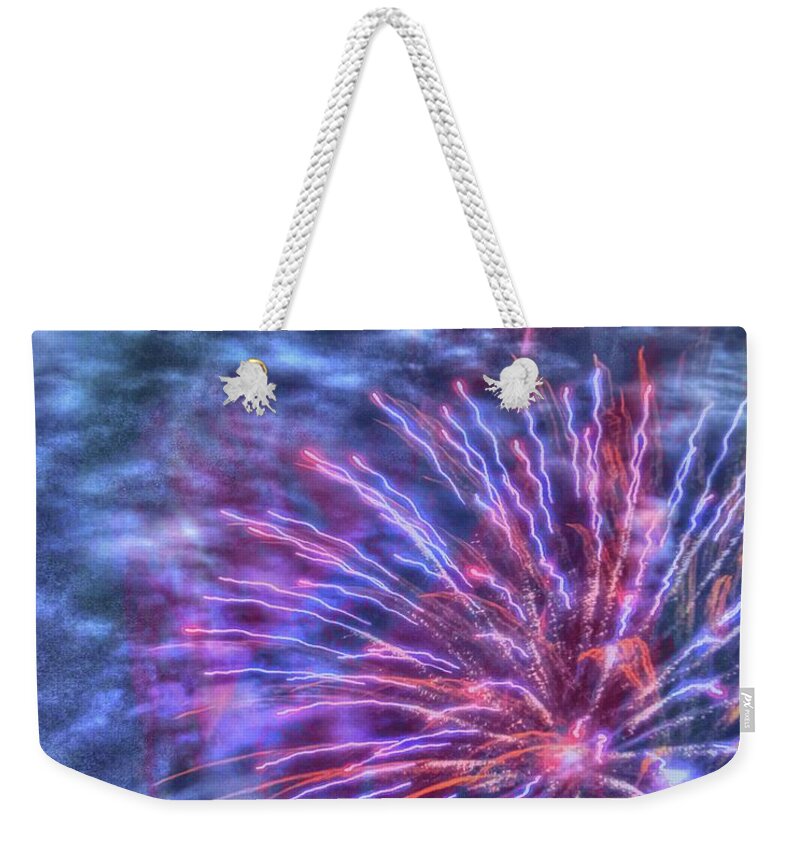 Abstract Prints Weekender Tote Bag featuring the digital art Kaleidoscope by Dyle Warren