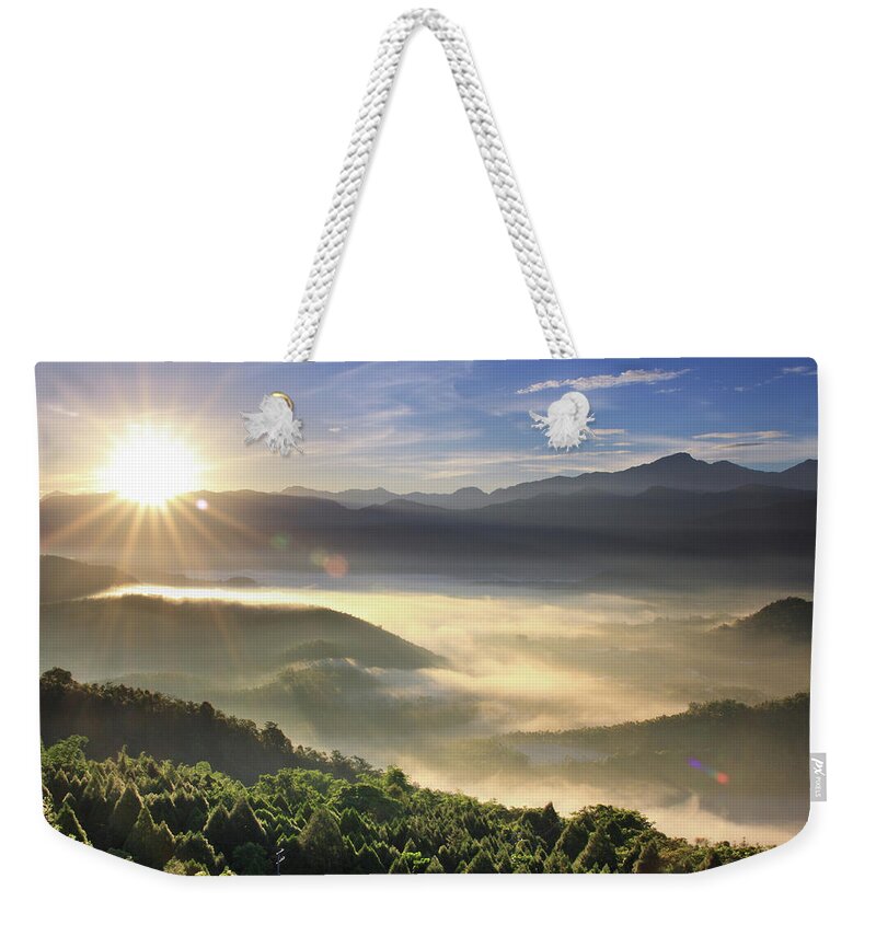 Scenics Weekender Tote Bag featuring the photograph First Light Of Day by Chen Po Chou