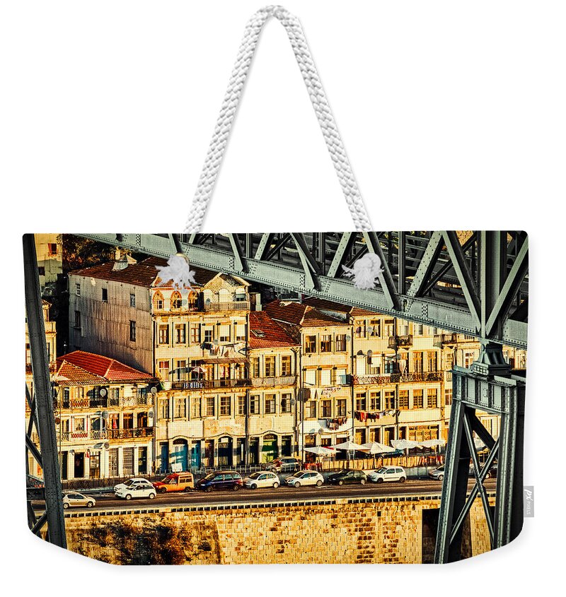 Porto Weekender Tote Bag featuring the photograph First Light On Porto #3 - Portugal by Stuart Litoff