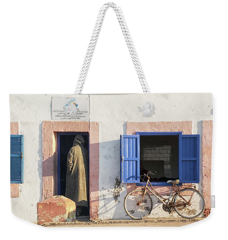 Essaouira Weekender Tote Bag featuring the photograph Fisherman Enquiry by Jessica Levant