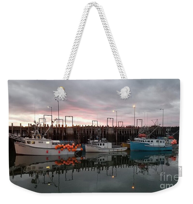 Sea Weekender Tote Bag featuring the photograph Fishing Boats by Michael Graham