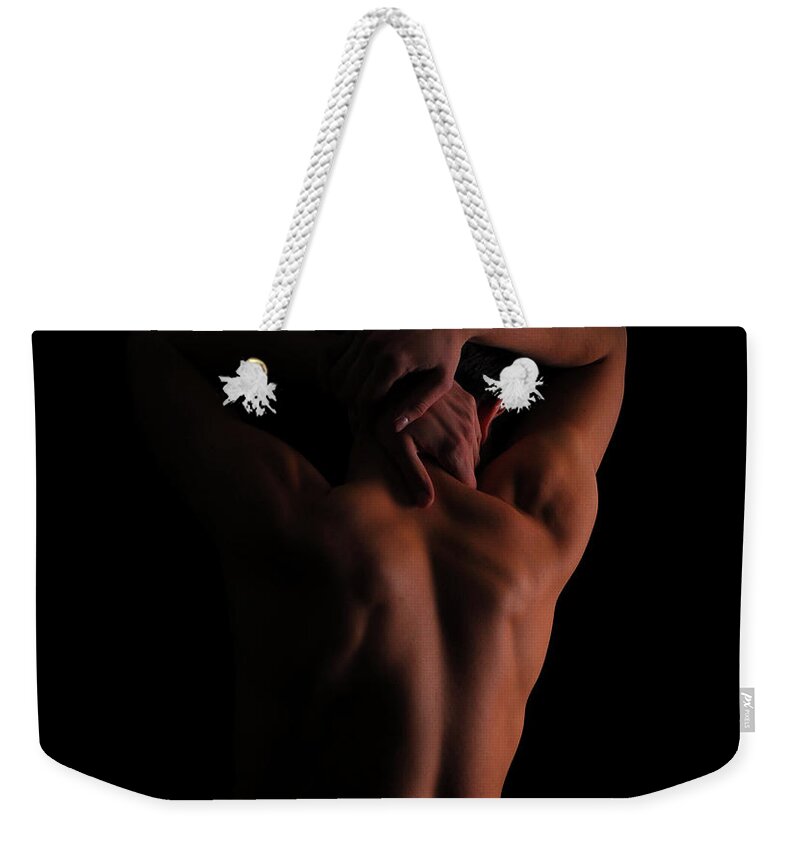 Shadow Weekender Tote Bag featuring the photograph Fitness Man by Maxrale