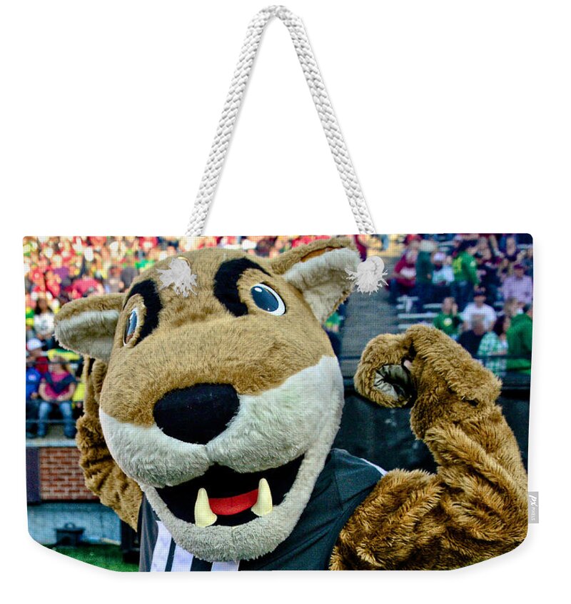 Cougars Weekender Tote Bag featuring the photograph Flex #12 Butch by Ed Broberg