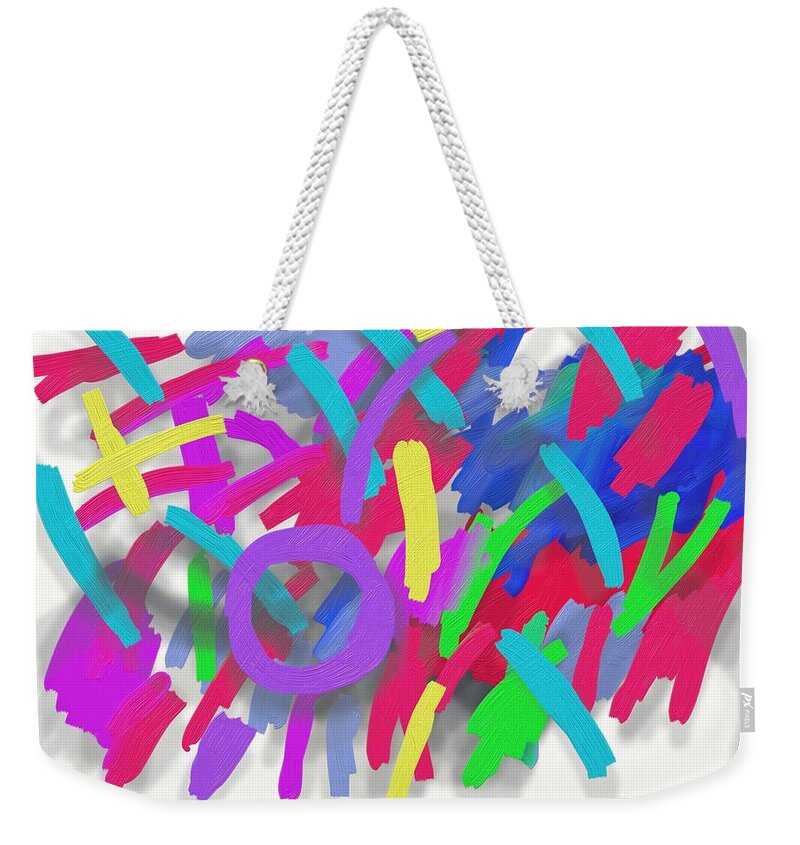 Floating Weekender Tote Bag featuring the digital art Floating Color by Joe Roache