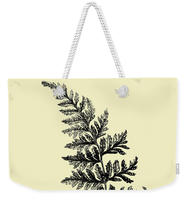 Leaf Weekender Tote Bag featuring the mixed media Floating Leaf Branch I by Naxart Studio