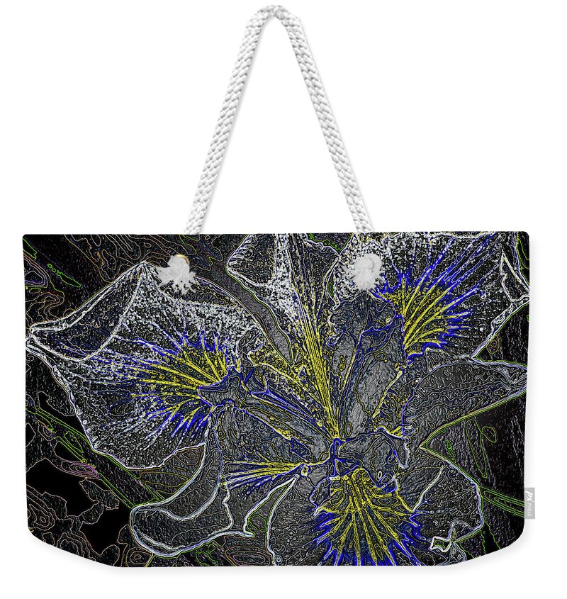 Abstract Weekender Tote Bag featuring the photograph Floating Orchid by Roslyn Wilkins