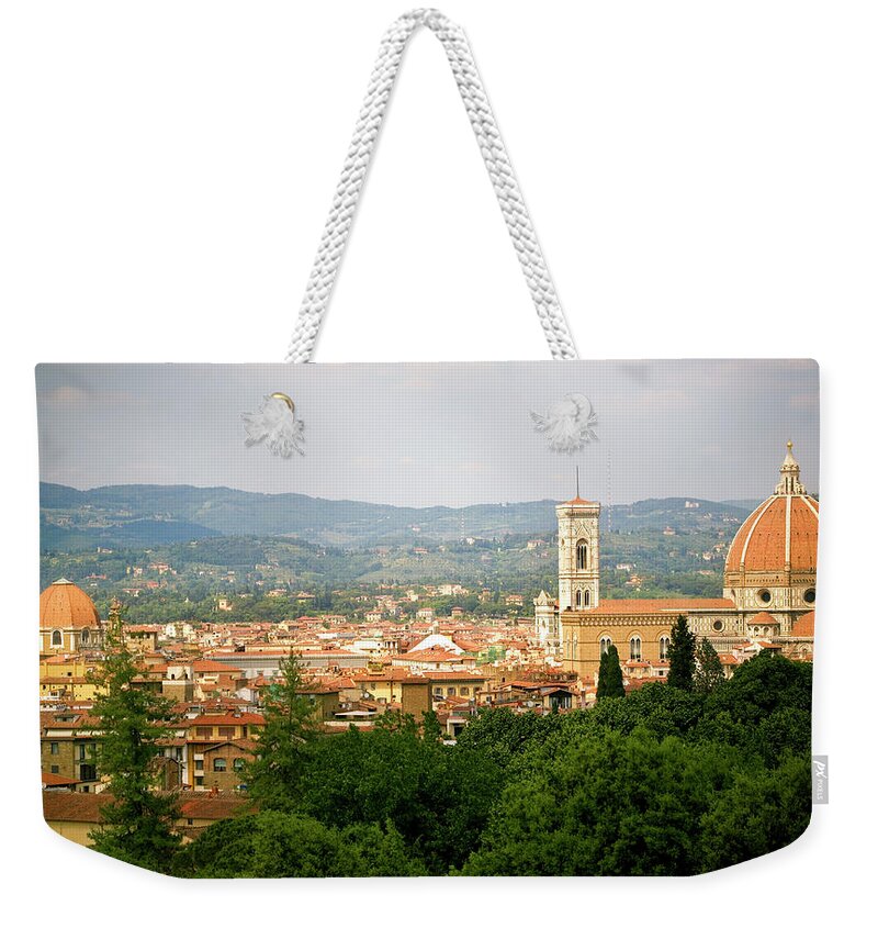 Italy Weekender Tote Bag featuring the photograph Florence Italy CityScape by Marilyn Hunt