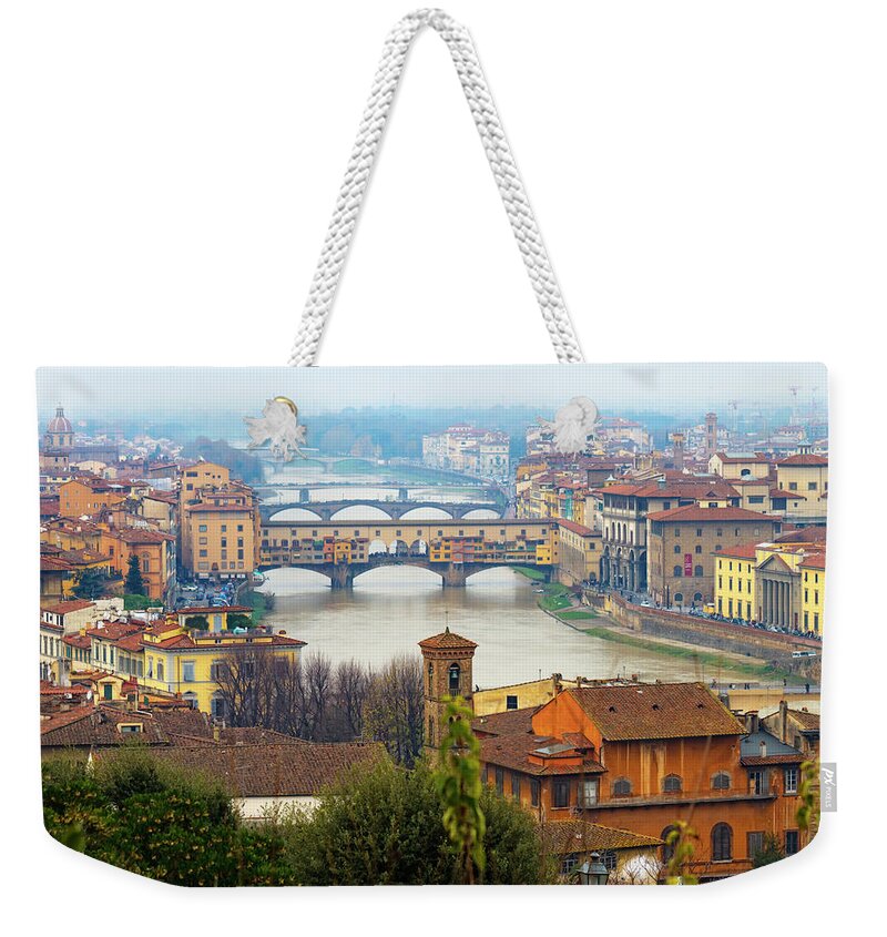 Outdoors Weekender Tote Bag featuring the photograph Florence Italy by Photography By Spintheday