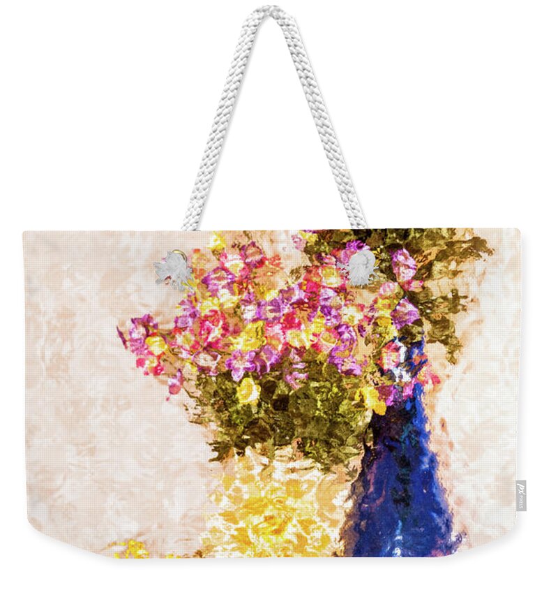 Flowers Weekender Tote Bag featuring the photograph Flower arrangement by Stewart Helberg