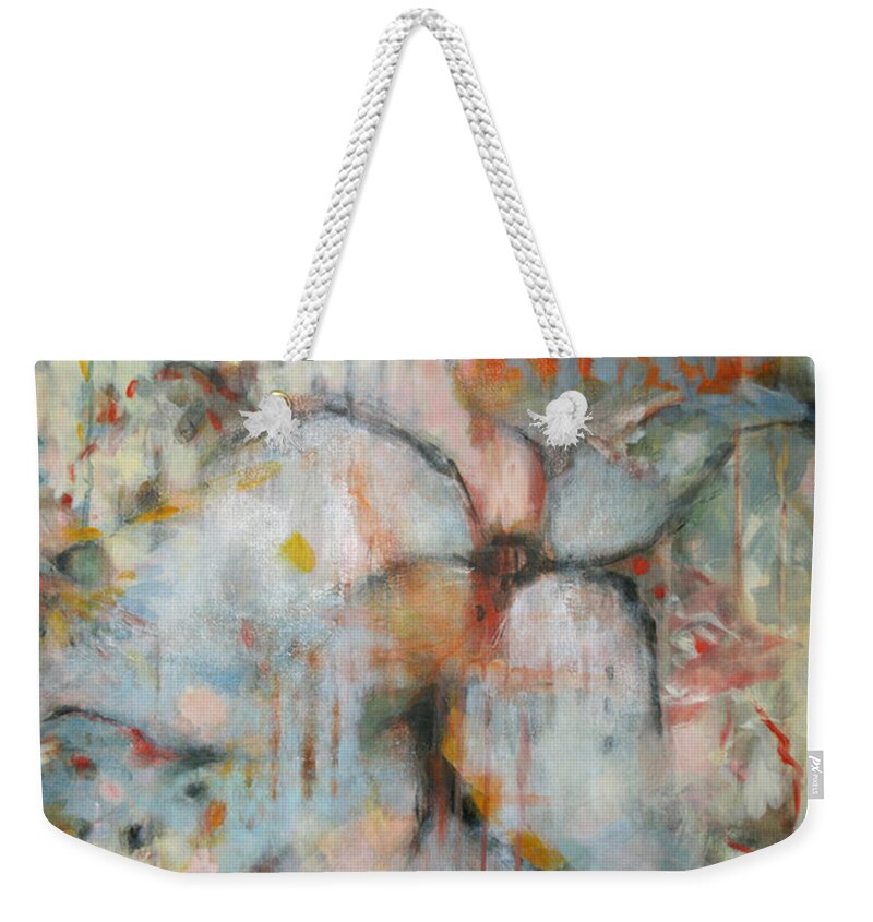 Flower Weekender Tote Bag featuring the painting Flower Dream II by Janet Zoya