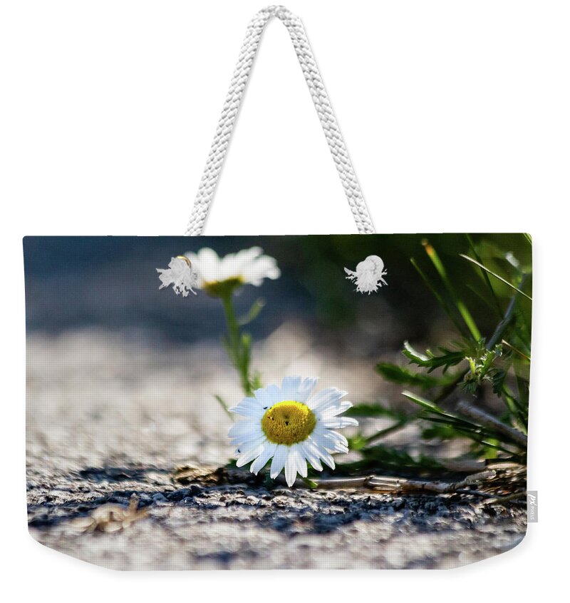 Beautiful Weekender Tote Bag featuring the photograph Flower streetside by SAURAVphoto Online Store