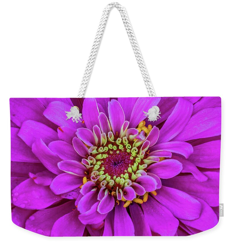 Ozarks Weekender Tote Bag featuring the photograph Flower textures by Jack Clutter
