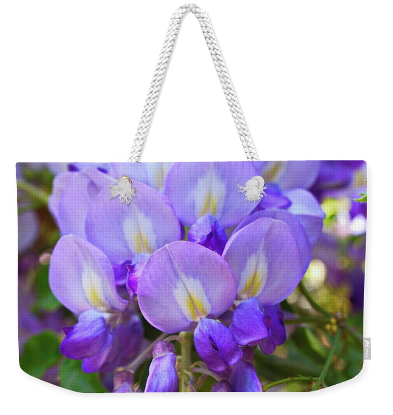 Wisteria Weekender Tote Bag featuring the photograph Flowers by Alex Viefhaus