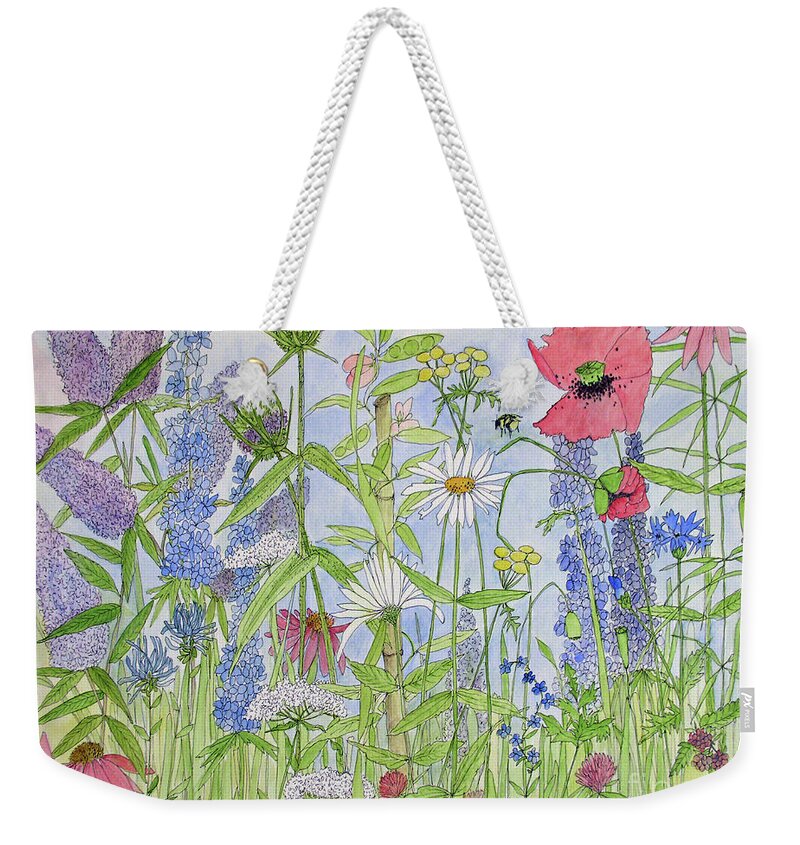 Watercolor Flowers Weekender Tote Bag featuring the painting Flowers are Alive by Laurie Rohner