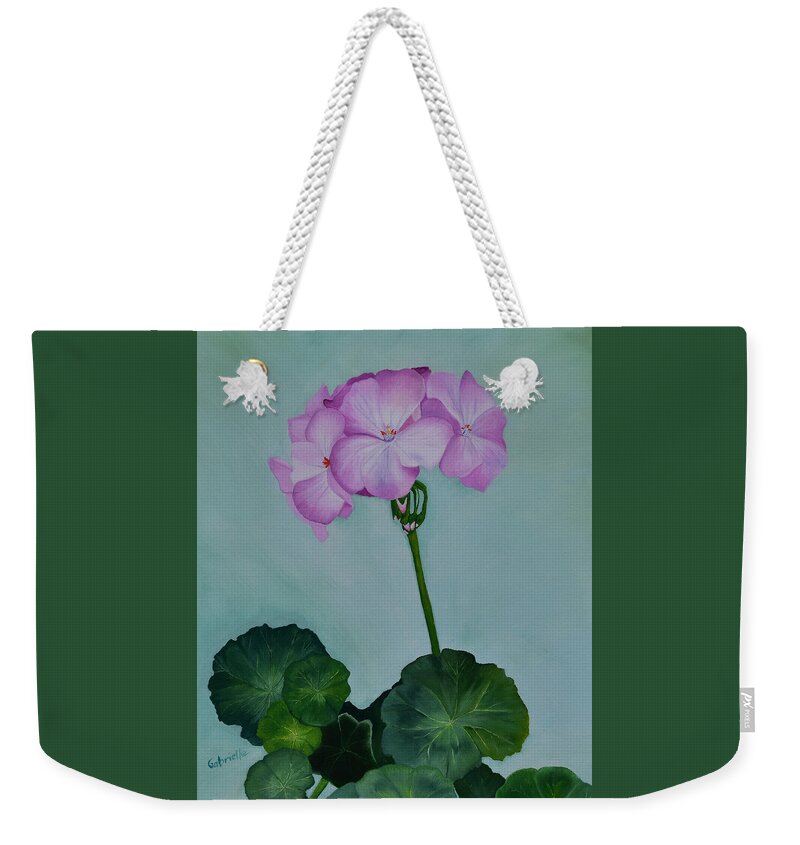 Flowers Weekender Tote Bag featuring the painting Flowers by Gabrielle Munoz