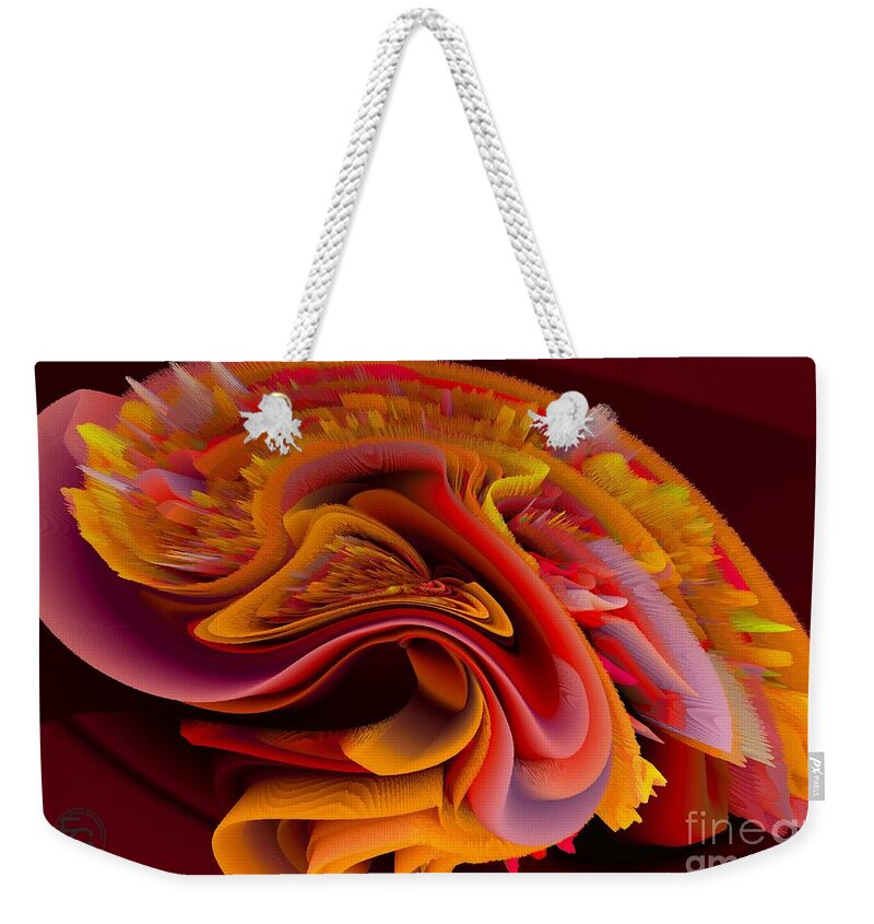 Spring Flowering Weekender Tote Bag featuring the mixed media Flowers Of My Dreams 28 by Elena Gantchikova