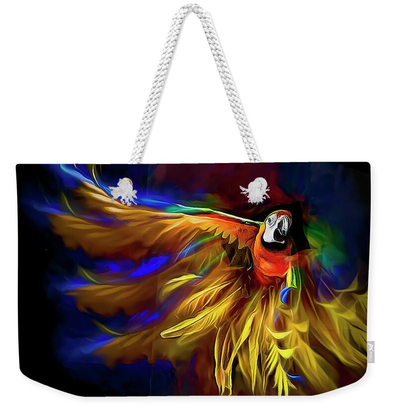 Flying Colors Weekender Tote Bag featuring the digital art Flying Colors by Brian Tarr