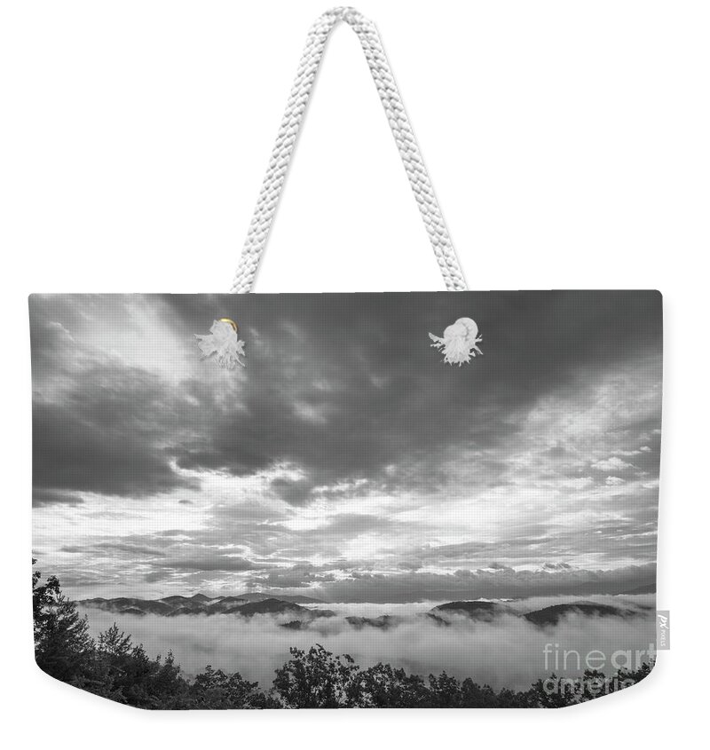 Smoky Mountains Weekender Tote Bag featuring the photograph Foggy Mountain Morning by Mike Eingle
