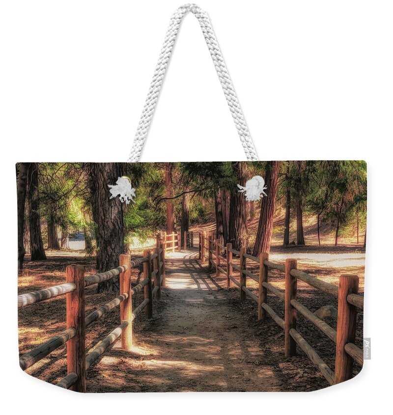 Path Weekender Tote Bag featuring the photograph Follow Me 2 by Alison Frank