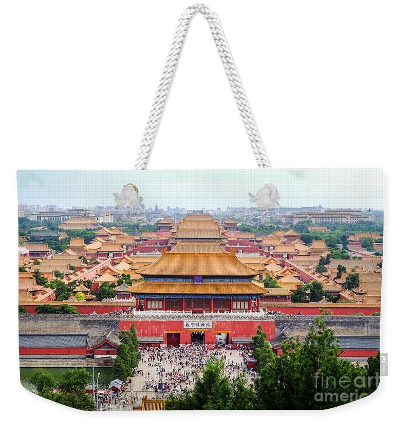 City Weekender Tote Bag featuring the photograph Forbidden city by Iryna Liveoak