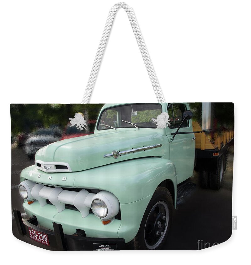 Truck Weekender Tote Bag featuring the photograph Ford F5 by Mike Eingle