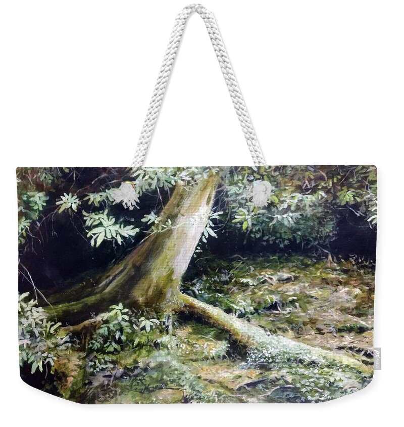 Tree Weekender Tote Bag featuring the painting Forest Edge by William Brody