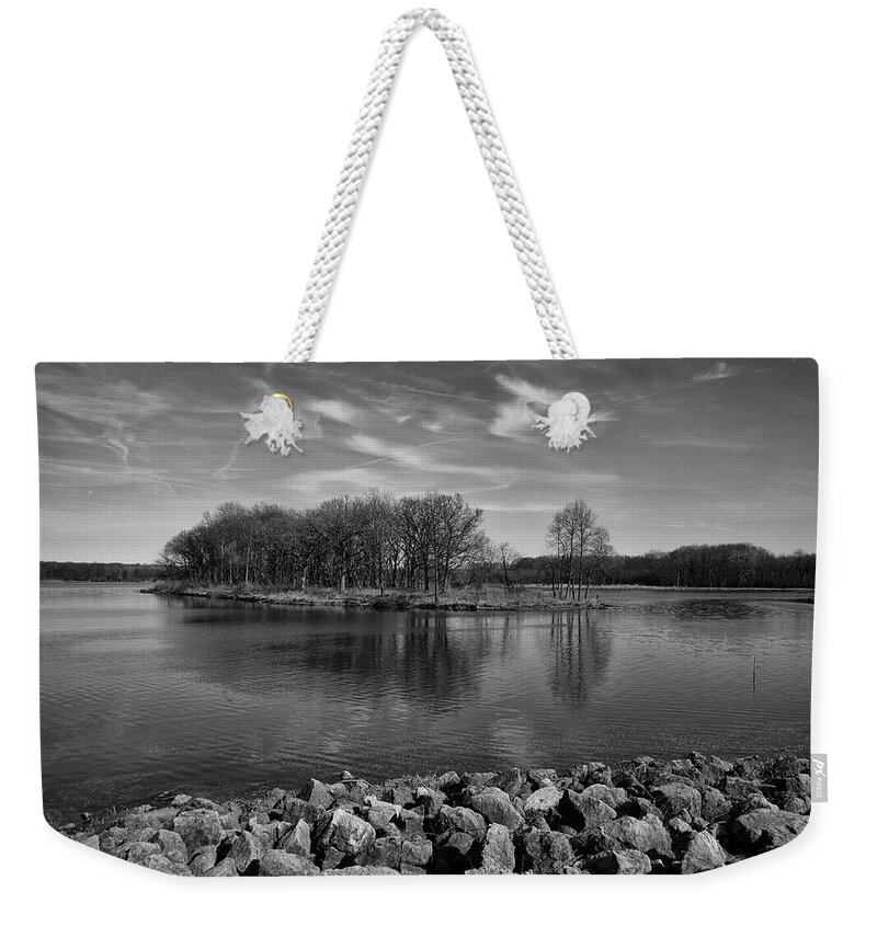 Winterpacht Weekender Tote Bag featuring the photograph Forest Island by Miguel Winterpacht