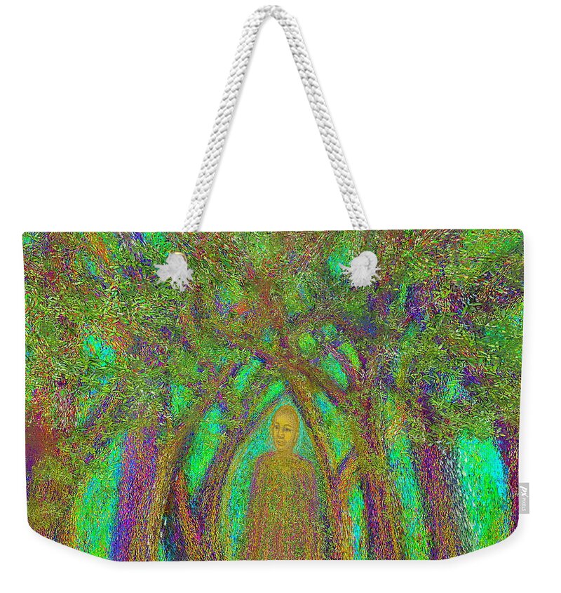 Forest Weekender Tote Bag featuring the painting Forest King by Hidden Mountain