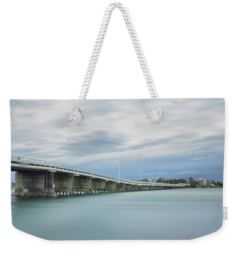 Forster Bridge Weekender Tote Bag featuring the digital art Forster Bridge 77654 by Kevin Chippindall