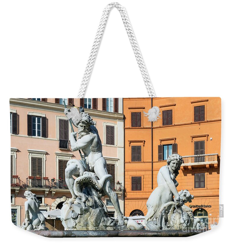 Europe Weekender Tote Bag featuring the photograph Fountain of Neptune by John Greim