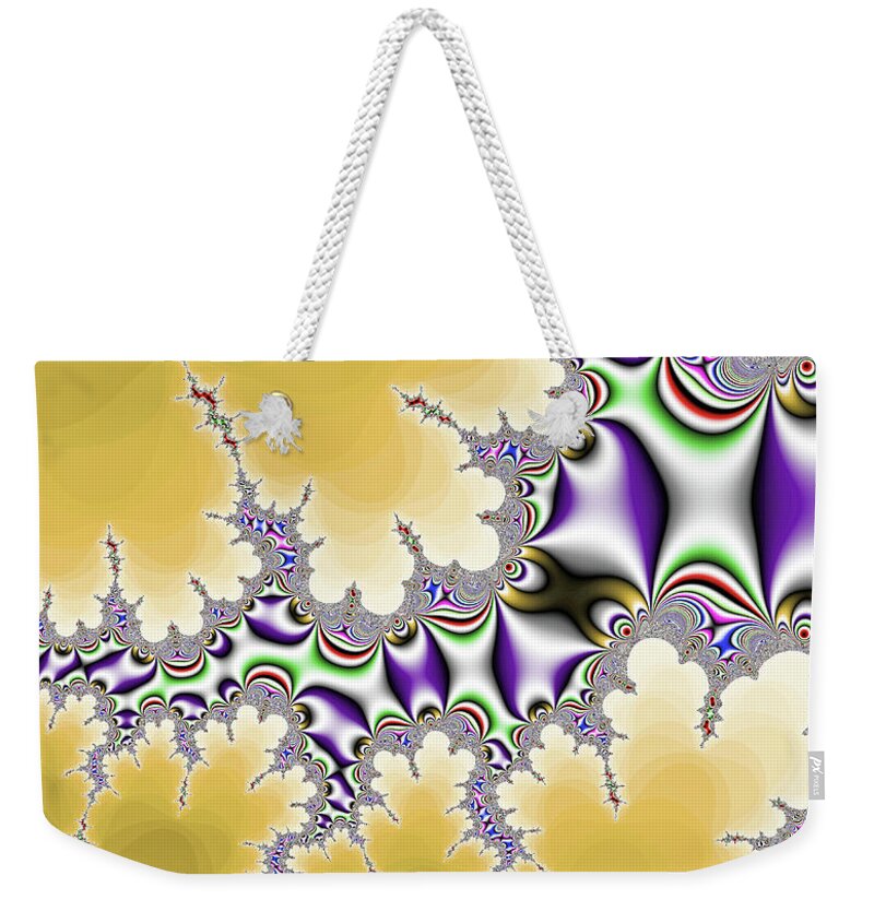 Abstract Weekender Tote Bag featuring the digital art Fractal Whip Art by Don Northup