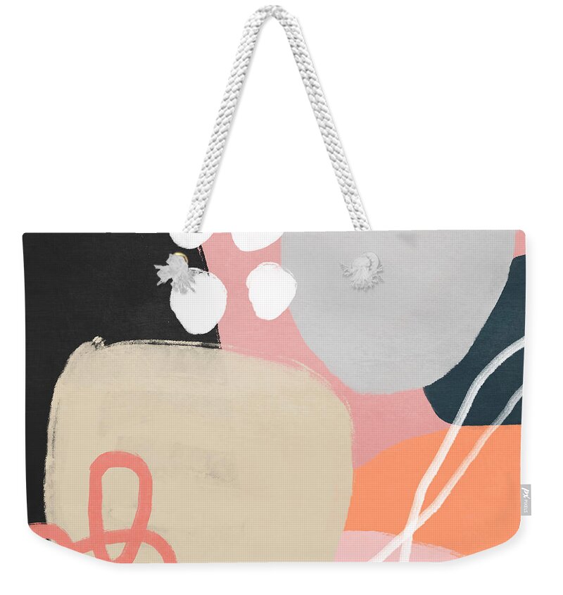 Modern Weekender Tote Bag featuring the mixed media Fragments 1- Art by Linda Woods by Linda Woods