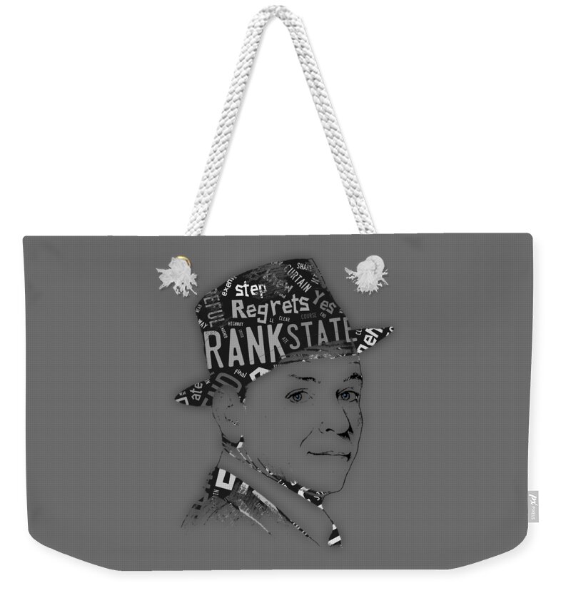 Frank Sinatra Weekender Tote Bag featuring the mixed media Frank Sinatra My Way by Marvin Blaine