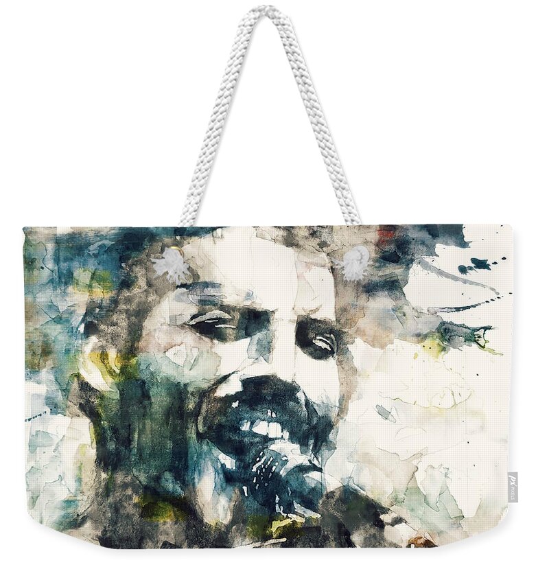 Queen Weekender Tote Bag featuring the painting Freddie Mercury - Killer Queen by Paul Lovering