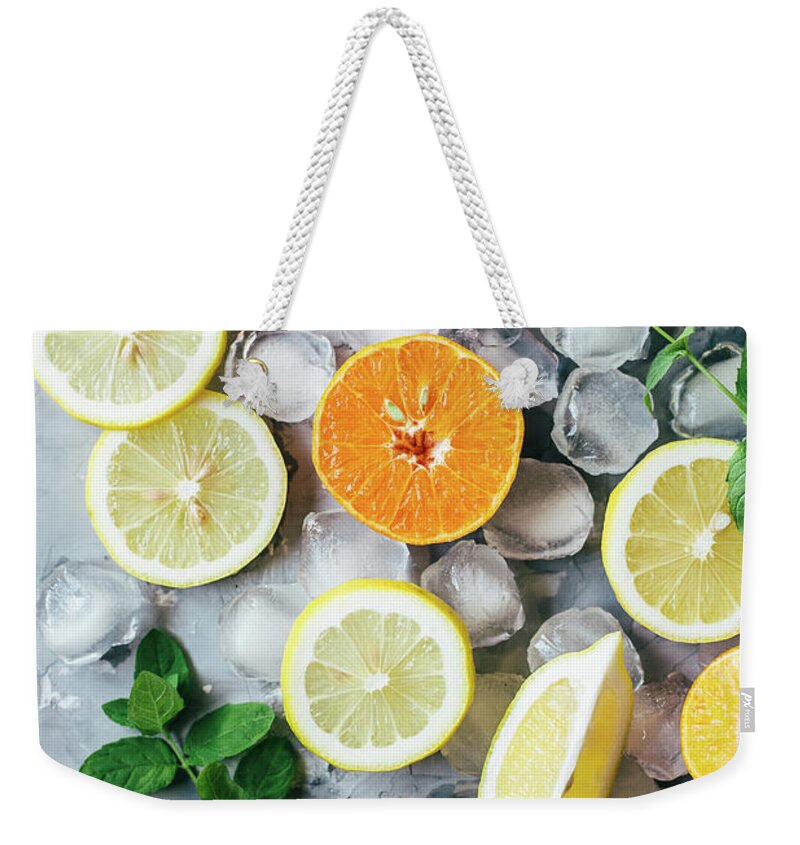 Close-up Weekender Tote Bag featuring the photograph Fresh by Alena Gusakova