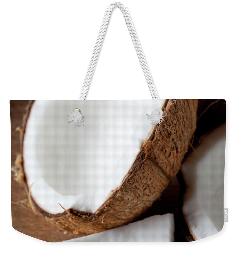 Nut Weekender Tote Bag featuring the photograph Fresh Coconut by Enviromantic