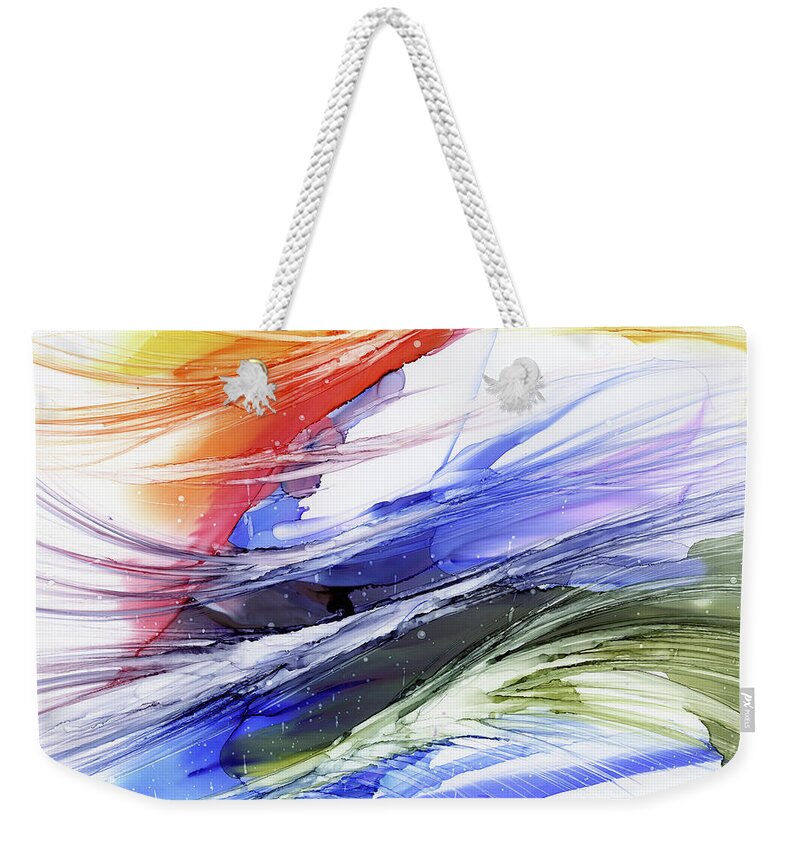 Alcohol Weekender Tote Bag featuring the painting Fritzed by KC Pollak