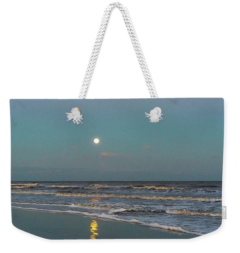Full Moon Weekender Tote Bag featuring the photograph Full Moon Over Hilton Head by Dennis Schmidt