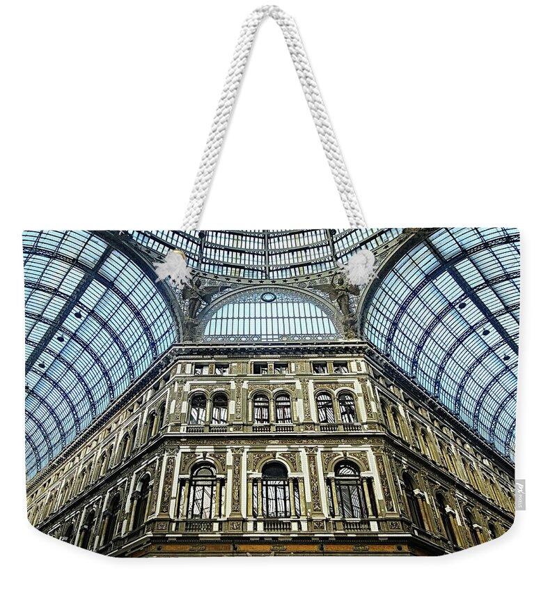 Naples Weekender Tote Bag featuring the photograph Galleria Umberto in Naples, Italy by Lyuba Filatova