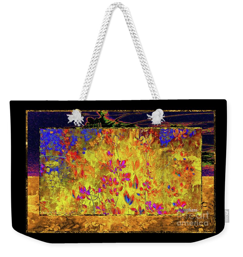Inspired Weekender Tote Bag featuring the digital art Garden of Grace and Resilience by Aberjhani