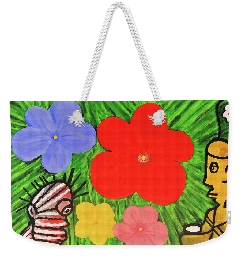 Life Weekender Tote Bag featuring the painting Garden Of Life by Jose Rojas