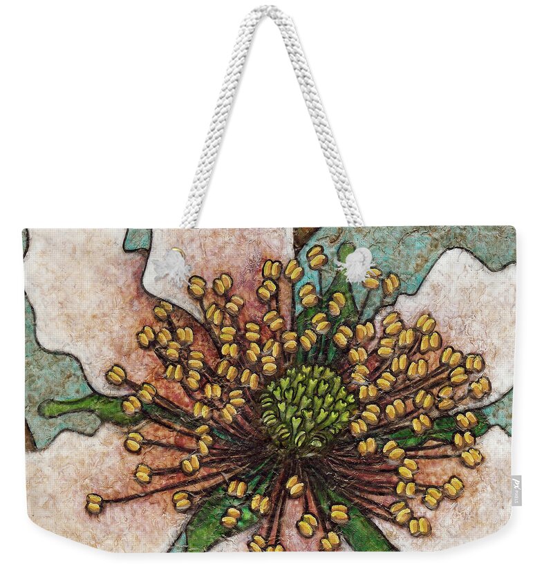 Garden Weekender Tote Bag featuring the painting Garden Room 46 by Amy E Fraser