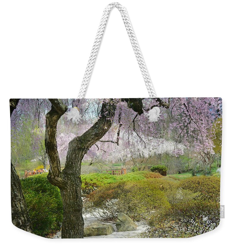Tress Weekender Tote Bag featuring the photograph Garden Scene by Marty Koch
