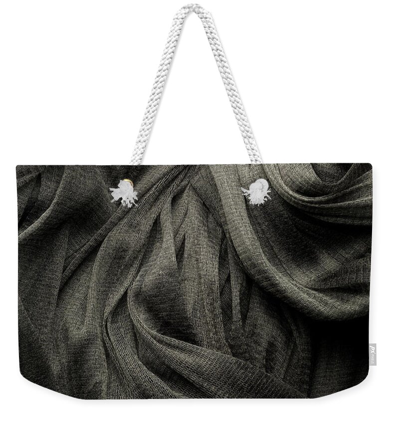 Curve Weekender Tote Bag featuring the photograph Gauze Fabric by Plainview