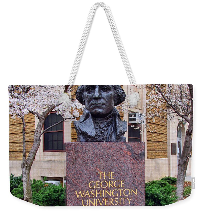 George Washington University Weekender Tote Bag featuring the photograph George Washington University 1958 by Jack Schultz