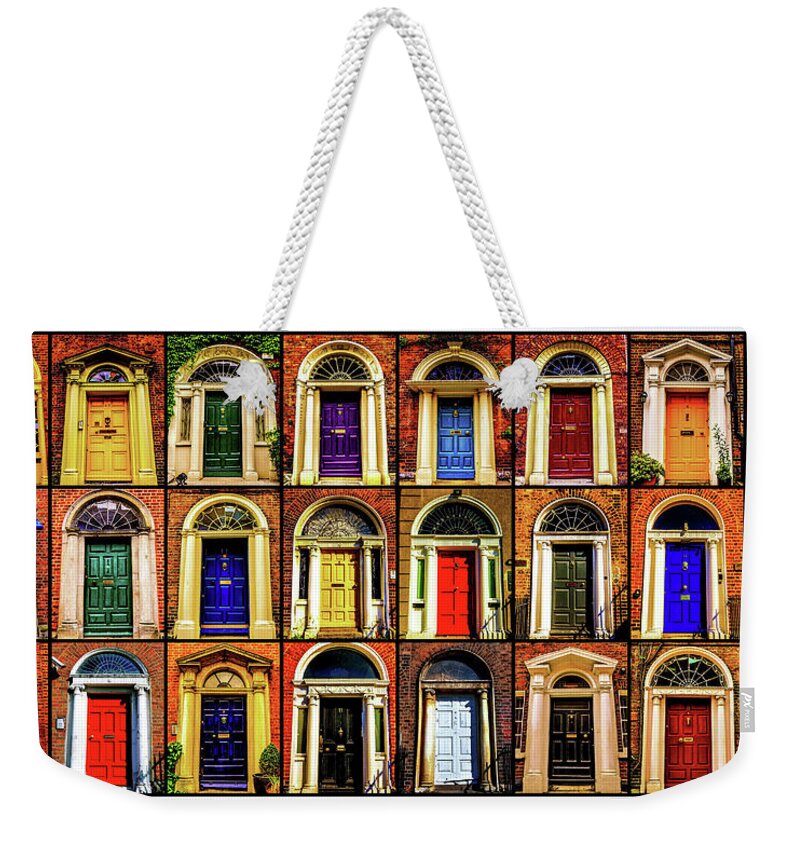 Doors Of The World Series By Lexa Harpell Weekender Tote Bag featuring the photograph Georgian Doors of Dublin 1 by Lexa Harpell
