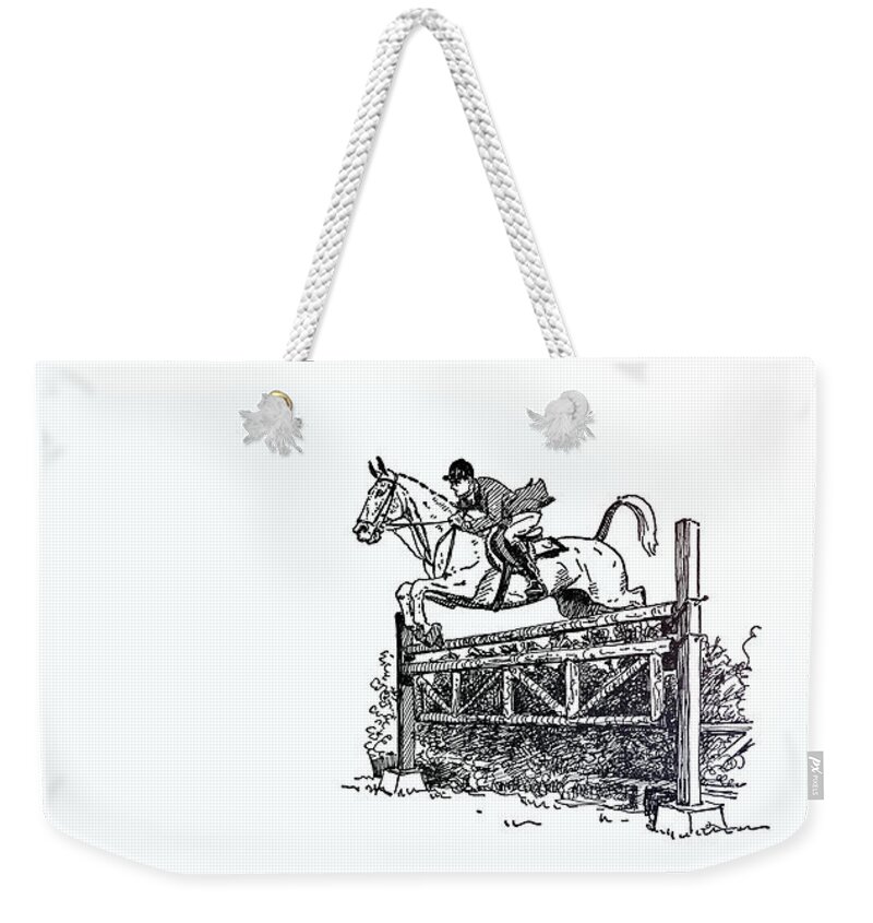 Arena Weekender Tote Bag featuring the photograph Getting Over It by Dressage Design